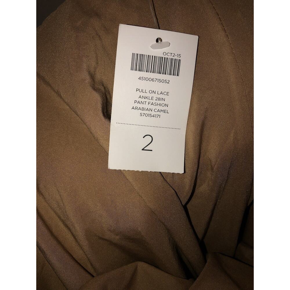 Chico’s Women’s Pull On Lace Ankle 28” Pants Arabian Camel Size 2/Large/12 - Picture 10 of 12